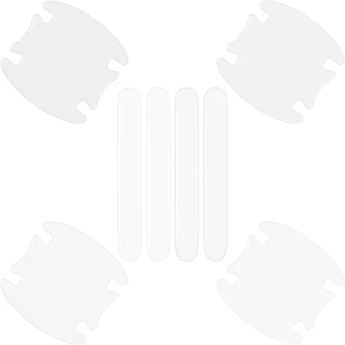 Vista 16 de 4 piezas protectores universales de borde de puerta de automóvil, protector de silicona para parachoques de carrocería de automóvil, moldura