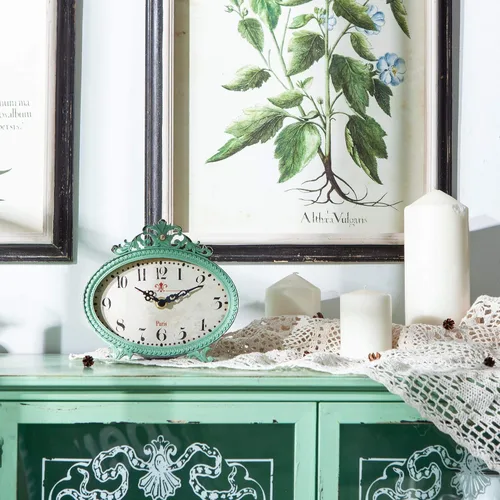 Vista 7 de NIKKY HOME Reloj de mesa estilo vintage