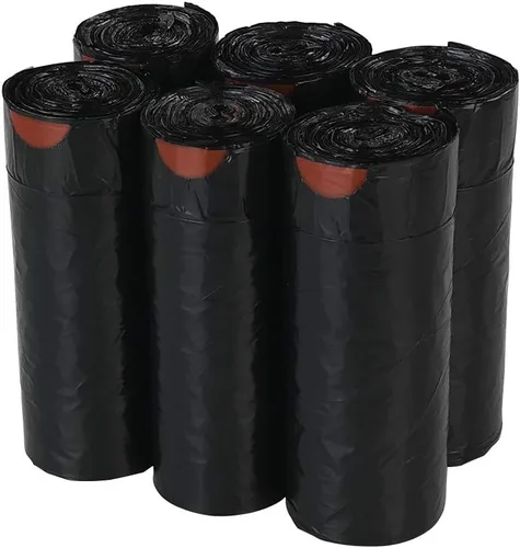 Vista 7 de Bolsas de basura pequeñas con cordón de 1.5 galones, 210 unidades, color negro