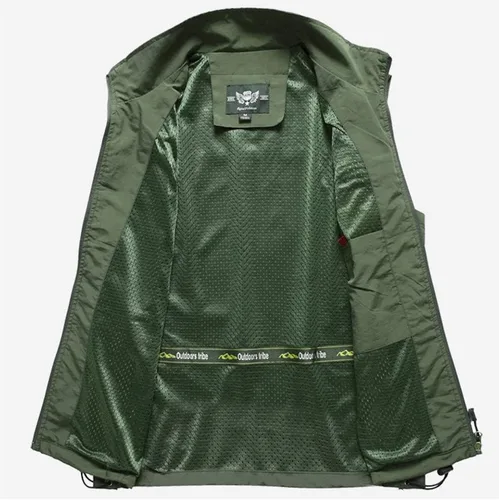 Vista 4 de Gihuo Chaleco de pesca ligero de secado rápido para hombre con múltiples bolsillos