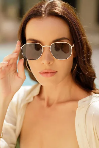 Vista 4 de SOJOS Gafas de sol cuadradas para hombres y mujeres, estilo clásico y retro