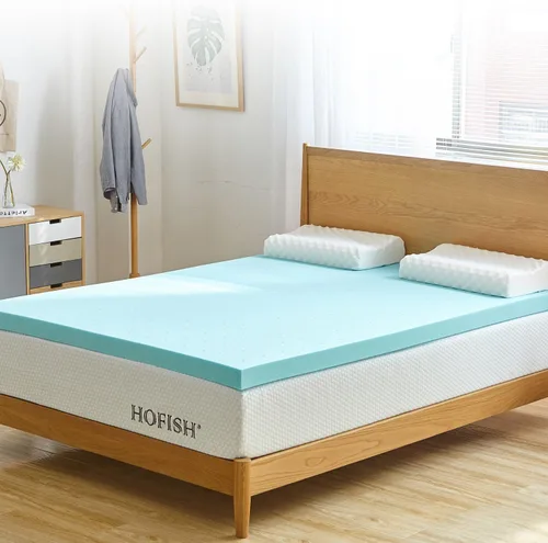 Vista 8 de Cubrecolchón suave y cómodo de espuma viscoelástica (3 pulgadas de grosor) y protector de colchón lavable y extraíble, de HOFISH, Memory Foam