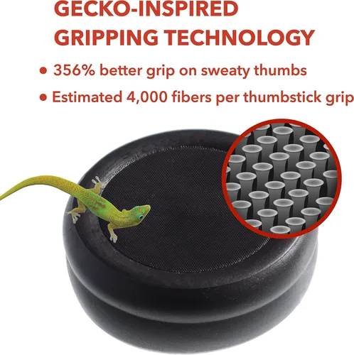 Vista 2 de Setex Gecko Grip, Thumbstick Grip Covers, for Playstation PS5, PS4, Xbox One, Switch Pro, Steam Deck, Anti-Slip Microstructured Analog Stick Thumb