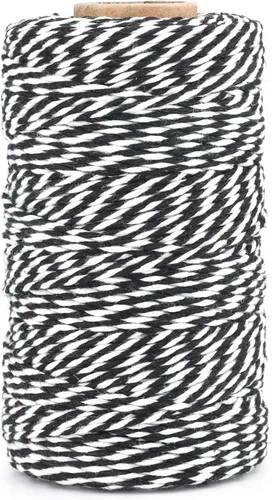 Vista 17 de G2PLUS Cuerda Negra, 2MM 328 Pies de Cuerda de Algodón Natural para Manualidades, Cuerda de Algodón Negra para Panaderos, Cuerda de Embalaje