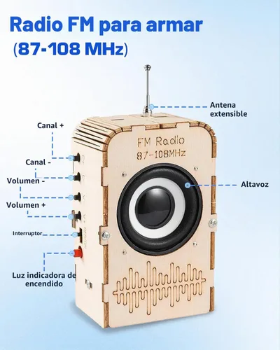 Vista 5 de Kits de ciencia para niños de 8 a 12 años de 12 a 14 años, kit de radio