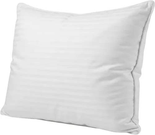 Vista 3 de East Coast Bedding Almohada de plumón de ganso blanco y plumas, soporte firme medio, 300 hilos, carcasa 100% algodón, estándar