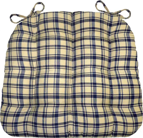 Vista 12 de Barnett Home Decor Almohadillas para silla de comedor con lazos - Bethanne Azul Floral Tamaño Mediano 16.5 x 18 - Cojines para silla Windsor