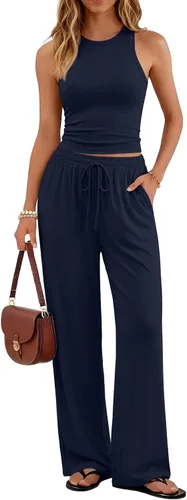 Vista 13 de Trendy Queen Conjunto de descanso de 2 piezas de verano para mujer 2026 Negro