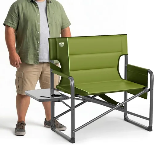 Vista 13 de TIMBER RIDGE Silla de directores extra ancha, sillas de camping plegables