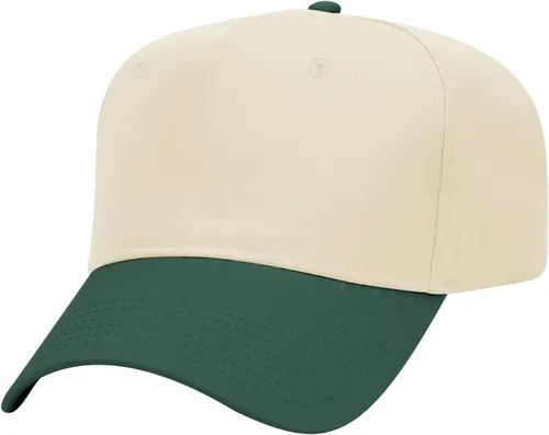 Vista 37 de OTTO Gorra de béisbol de perfil medio con 5 paneles OTTO 31-069 Negro y natural.