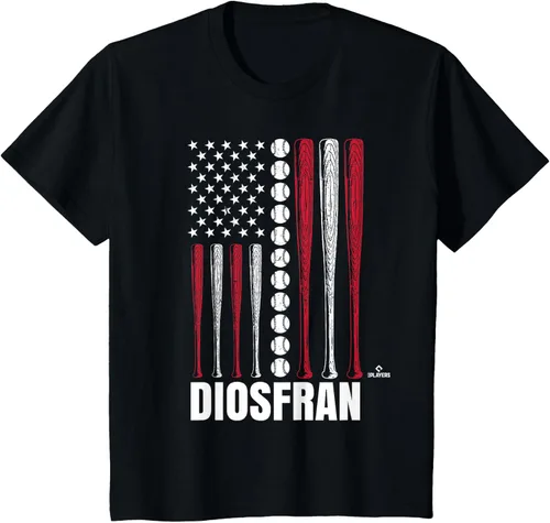 Vista 15 de Baseball American Flag Diosfran Cabeza Prospect Baseball Fan T-Shirt