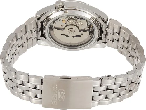Vista 3 de SEIKO SNK355K 5 - Reloj automático de acero inoxidable con esfera plateada para hombre Blanco Reloj de cuarzo reloj automático