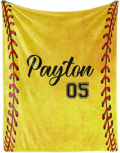 Vista 22 de Manta suave personalizada para bebés: manta de diseño de béisbol personalizada para niños con nombre y número, regalos de ropa de cama para bebés