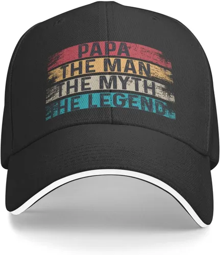 Vista 2 de Papa The Man The Myth The Legend Baseball Cap for Men Women Adjustable Funny Dad Hat