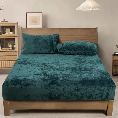 Vista 18 de PHF Sábana bajera ajustable de terciopelo tamaño individual, sábana bajera de lujo, súper suave, acogedora y cómoda, con bolsillo profundo de 15