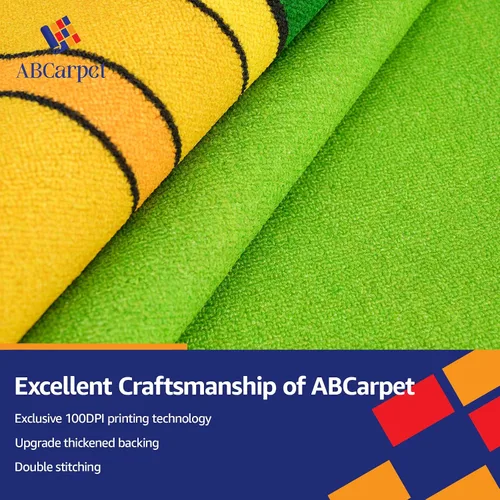 Vista 3 de ABC - Alfombra de 6 pies 6 pulgadas x 8 pies 6 pulgadas, alfombra de lápiz antideslizante para aula, para primaria, preescolar, guardería, sala