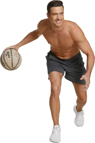 Vista 7 de Deyeek Pantalones cortos para hombre, pantalones cortos de recuperación de rodilla con bolsillos para hombre, adaptativos, posteriores a la cadera