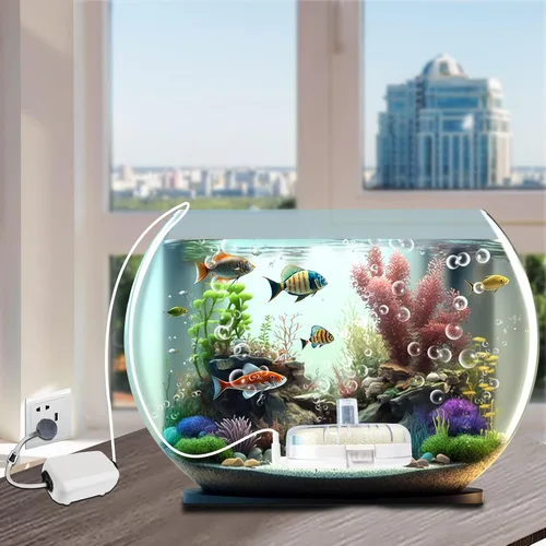 Vista 6 de WishLotus Filtro de esponja para acuario, filtro de tanque de peces duradero ultra silencioso, purificador interno circular, filtro de esponja