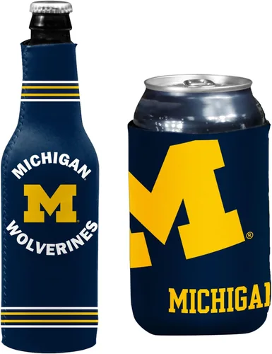 Vista 25 de College Team Color Logo Can & Bottle Holder Insulator Beverage Cooler Set