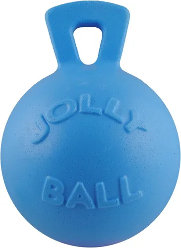 Vista 7 de Jolly Pets Tug-n-Toss - Pelota de juguete resistente para perros con asa, 4.5 pulgadas/pequeña, azul (445 BL)