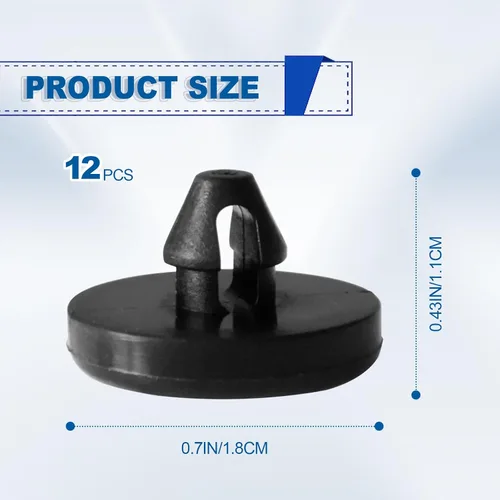 Vista 2 de Paquete de 12 pastillas de freno para pedal de freno, tapón de freno para pedal de embrague automotriz, pedal de freno de camión de automóvil