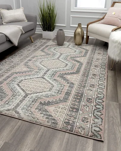 Vista 12 de Rugs America Hailey HY10A Heath - Alfombra vintage de transición de 8 x 10 pies