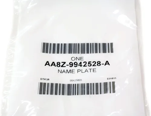 Vista 5 de Placa de identificación Ford AA8Z-9942528-A genuina, AZUL OSCURO, 9 x 3.5 pulgadas