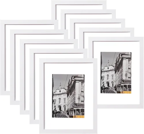 Vista 48 de eletecpro Juego de 5 marcos de fotos de 8 x 10 pulgadas, collage de fotos, decoración de pared, fotos de 5 x 7 con paspartú o de 8 x 10 pulgadas sin