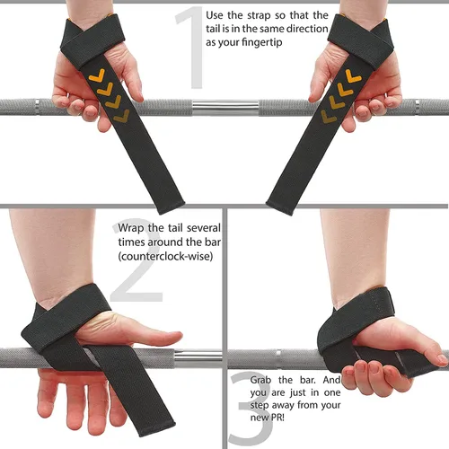 Vista 4 de WARM BODY COLD MIND Lasso - Muñequeras de levantamiento para entrenamiento cruzado, clasificadas en 770 libras, vendas de mano para levantamiento