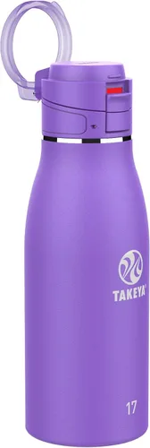 Vista 12 de Takeya Traveler - Taza de café de viaje de acero inoxidable con tapa abatible (17 onzas, rubor), taza aislada a prueba de fugas para café y té