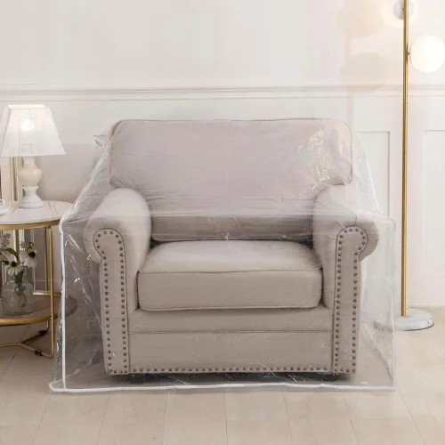 Vista 6 de STONECREST - Funda de plástico para silla reclinable, vinilo transparente, impermeable, protector de muebles que rasca para mascotas, funda