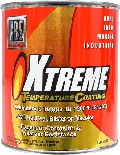 Vista 17 de KBS Coatings - Recubrimiento de temperatura Xtreme, color negro azabache , Acero inoxidable