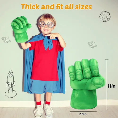 Vista 3 de Superhero Toys - Guantes de boxeo increíbles para niños y niñas, color verde