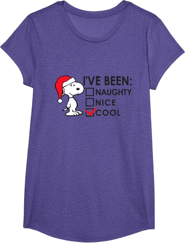 Vista 18 de Peanuts - Camiseta de Navidad fresca de Snoopy, Azul Blanco