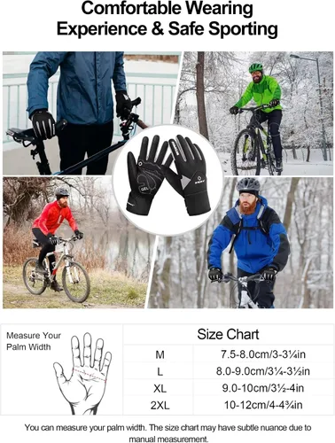 Vista 6 de INBIKE Guantes de ciclismo de invierno para hombres y mujeres, para clima frío, térmicos, resistentes al viento, guantes de bicicleta de gel