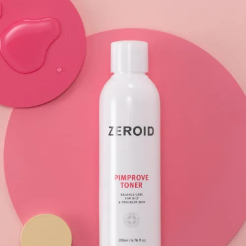 Vista 3 de ZEROID Tónico facial Pimprove Barrera cutánea con ácido hialurónico y ceramida Tónico facial equilibrado de pH para pieles grasas y sensibles