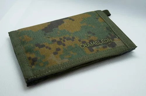 Vista 8 de Chameleon Cartera plegable de velcro para hombre, billetera táctica delgada con bolsillo frontal de viaje, Morpat