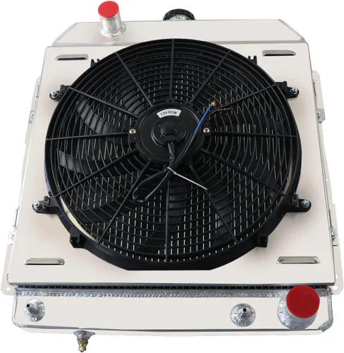 Vista 5 de Relé de ventilador de aluminio de 4 filas para Chevy Impala 1958 - Caprice - Belair V8 Engines