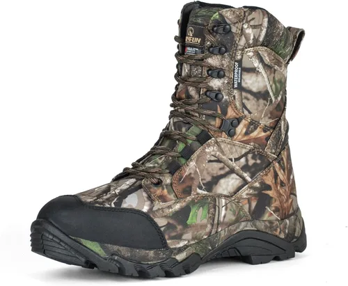 Vista 8 de Botas de caza impermeables para hombre de 8 pulgadas, ligeras, camuflaje, aisladas, tácticas, para trabajo, 400g Thinsulate