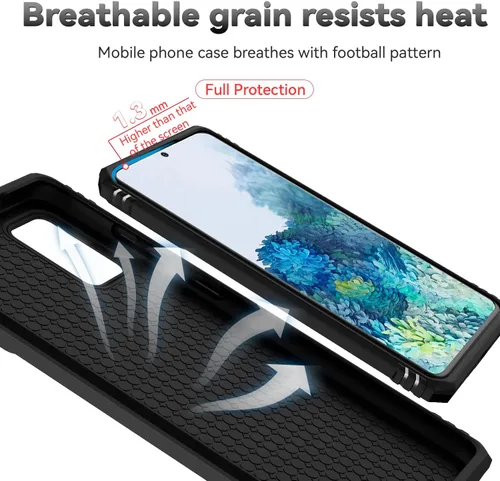 Vista 9 de Funda para Samsung Galaxy S20 Plus con cubierta para lente de cámara, protector de pantalla HD, resistente a caídas de grado militar, soporte