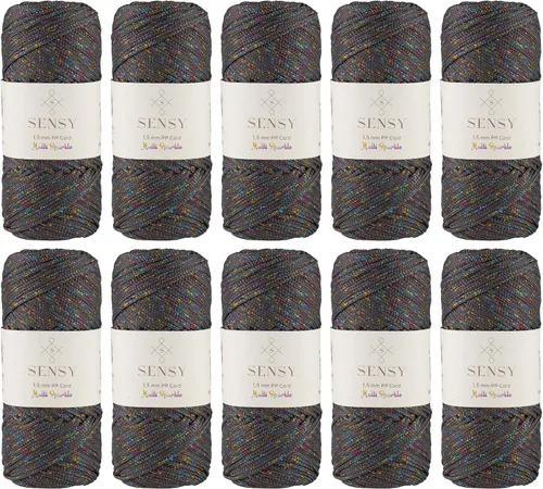 Vista 95 de Sensy Premium Cuerda de Poliéster 1.5mm (0.059 pulgadas) 164 Yardas Cuerda de Polipropileno 100% Cuerda de Macramé 1.5mm Cuerda para Bolsa