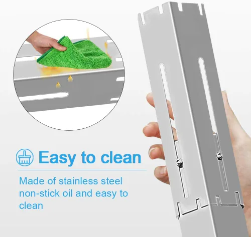 Vista 5 de Protector universal ajustable para placa de calor, barra aromatizadora de tienda de calor de acero inoxidable, cubierta de quemador, domador
