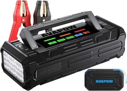 Vista 10 de AVAPOW TJ18 Arrancador de coche – 5000A 12V batería arrancador portátil