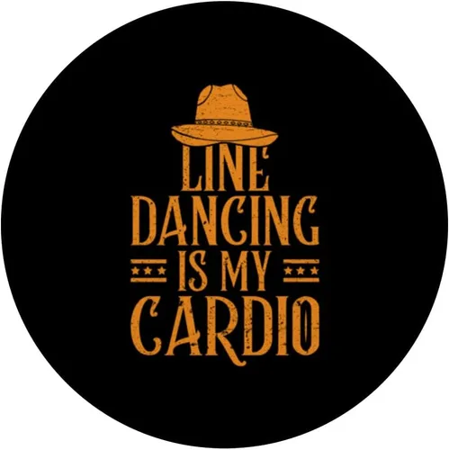 Vista 3 de Line Dancing Is My Cardio - Cute Country Life Distressed PopSockets Swappable PopGrip