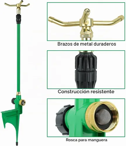 Vista 4 de RESTMO Rociadores de 3 brazos para patio con base telescópica ajustable