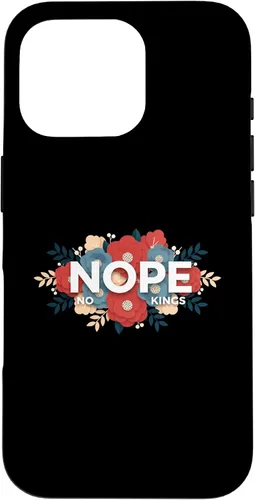 Vista 19 de Nope, No Kings Floral Statement Art Print for Makers Case for iPhone 11 Pro Max