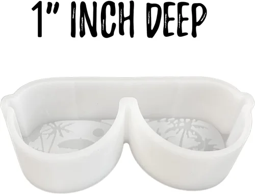 Vista 4 de Gafas de sol Tropical Beach Palm Tree Scene Summer Car Freshie Molde de silicona 5 x 2.5 x 1 pulgadas para perlas aromáticas perfumadas de resina