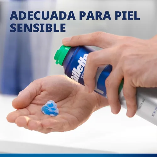 Vista 5 de Gillette Series 3X Action Gel de Afeitado, Sensible, Paquete Doble, 7 oz (Paquete de 2)