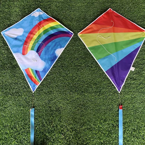 Vista 2 de Diamond Kites for Kids Adults Easy to Fly, Beginner Kite for Toddlers Ages 3-5, Kids Kite Pack for Boys and Girls,Beach Kites for Outdoor Activities