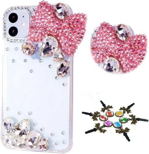 Vista 37 de Sparkle - Funda para teléfono compatible con Samsung Galaxy Z Flip 2 5G - Elegante - Funda 3D hecha a mano con diseño de diamantes de imitación